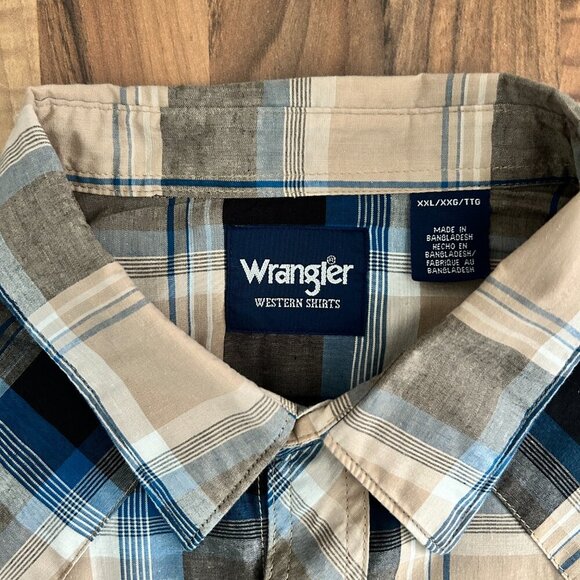 Men's Wrangler Lightweight Western Shirt with Pearl Snap Buttons XXL - Picture 4 of 5